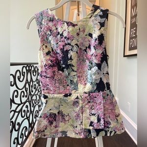 Erdem - Sleeveless, Peplum Blouse - size 4 (US)